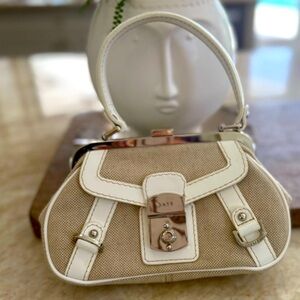 Rafe Mini New York linen white/Cream Mini Bag with Structured Design